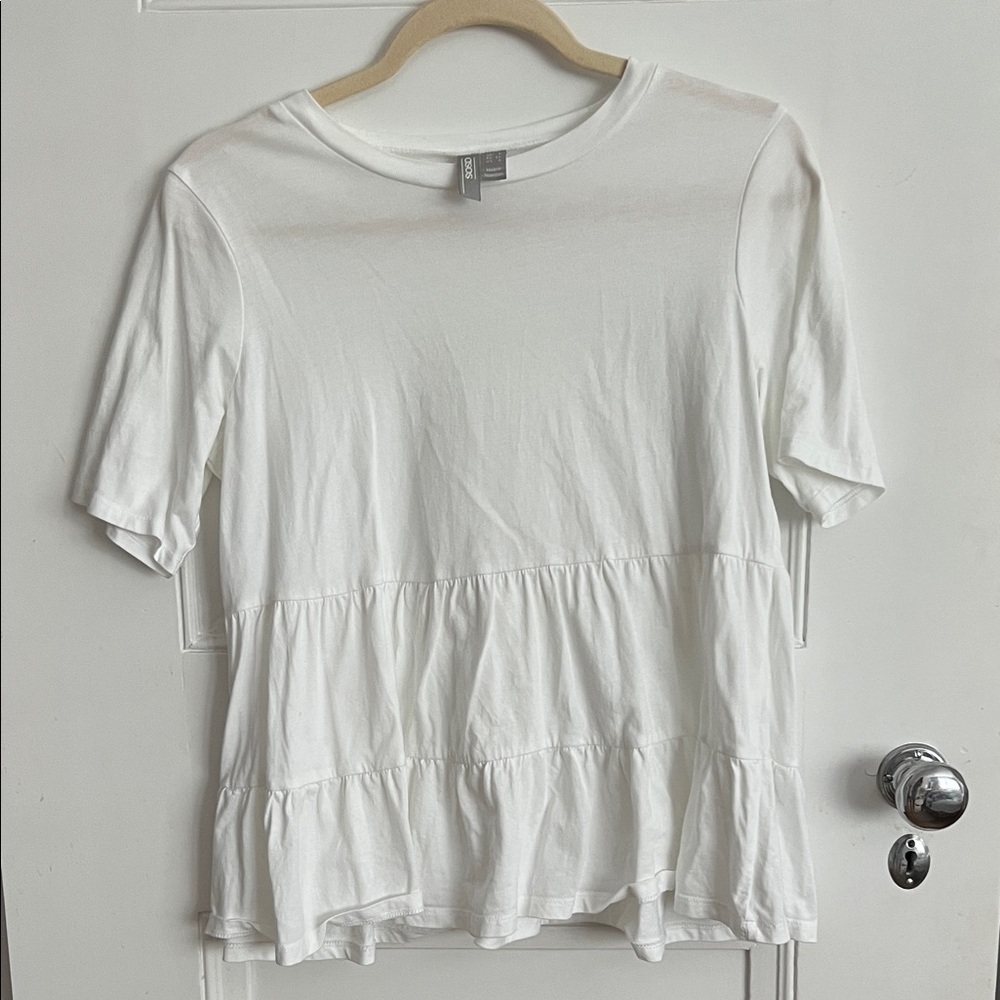 ASOS White Tiered Top